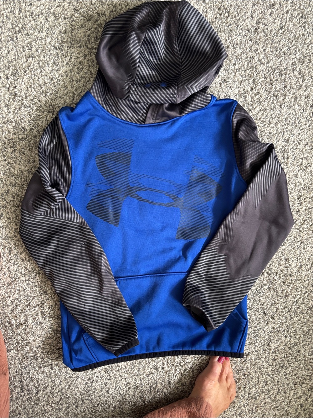 Under Armour Blue & Gray Boys' Pullover Hoodie